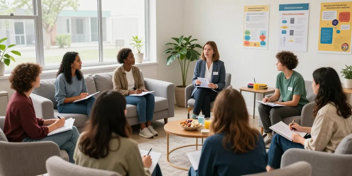 Training session on applied behaviour analysis emphasizing compassion and connection with educators and parents.